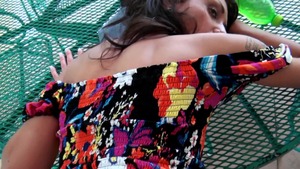 Street Blowjobs - Brunette Delilah cock sucking