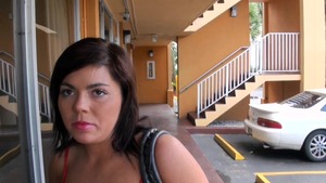 StreetBlowjobs - Petite and bald Lillie Warner sucking cock