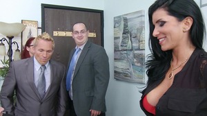 Big Tits at Work: Bald Romi Rain femdom in thong